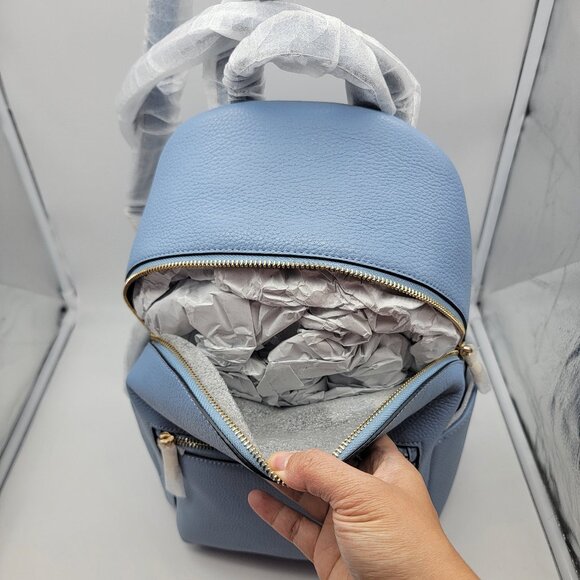Kate Spade Leila Pebbled Leather Medium Dome Backpack K8155 Dusty Blue main image 5